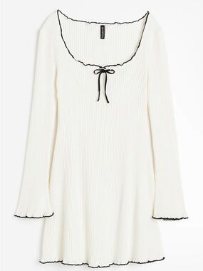 white long sleeve dress h&m Women's Cream Long-Sleeved H&M White Long Sleeve Dresses